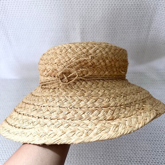 Helen Kaminski Vintage Raffia Classic 5 Turn Up Down Brim Sun Hat Handmade main image 4
